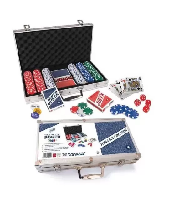 Set de Poker Set Cartamundi 300 jetoane, valiza aluminiu – Cărți de joc premium | Emagie.ro