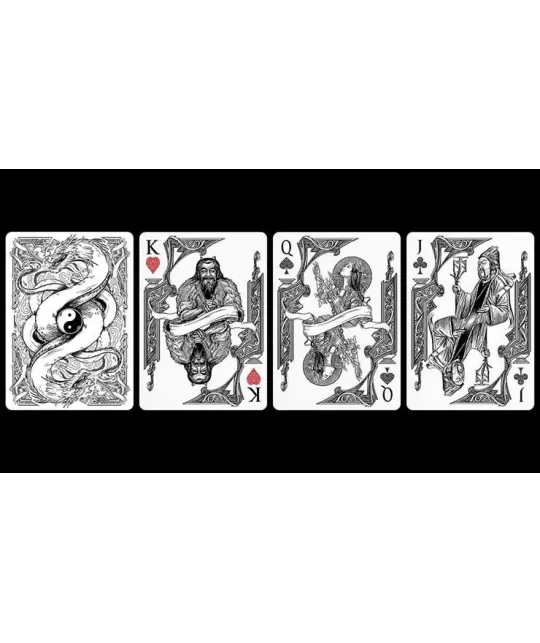 Bicycle Middle Kingdom White – Cărți de joc premium | Emagie.ro