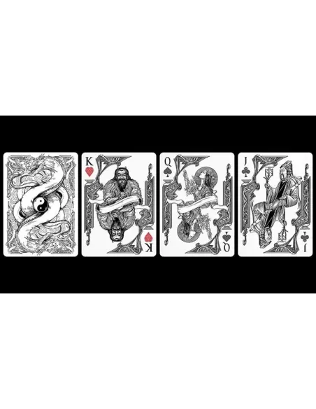 Bicycle Middle Kingdom White – Cărți de joc premium | Emagie.ro