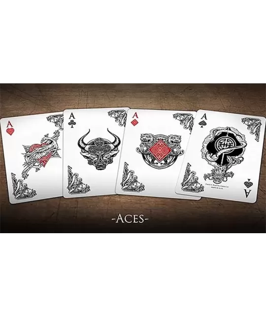 Bicycle Middle Kingdom White – Cărți de joc premium | Emagie.ro