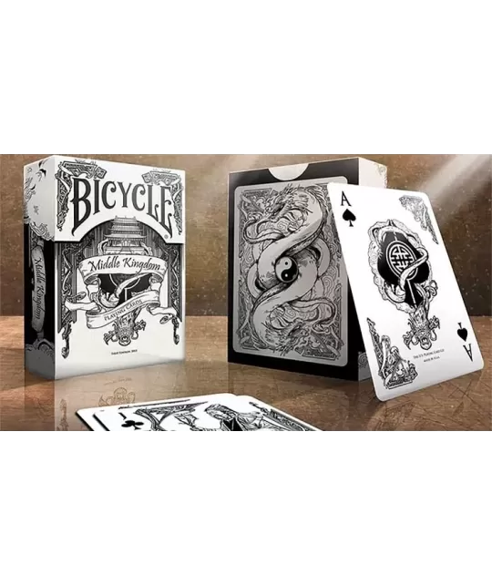Bicycle Middle Kingdom White – Cărți de joc premium | Emagie.ro