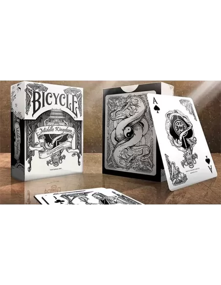 Bicycle Middle Kingdom White – Cărți de joc premium | Emagie.ro