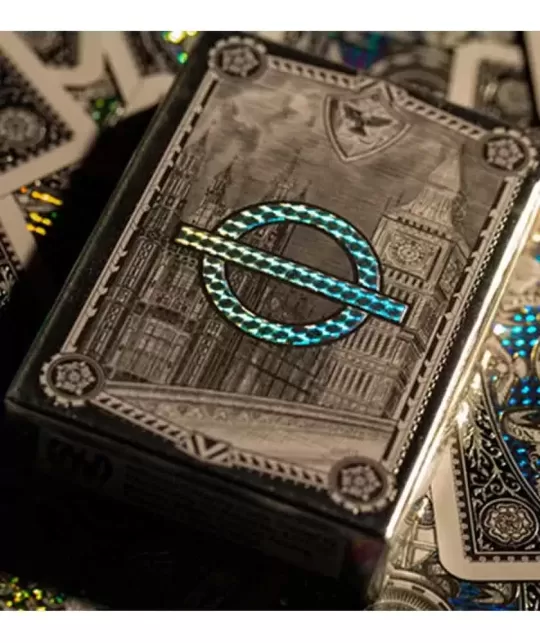 London Diffractor Silver – Cărți de joc premium | Emagie.ro