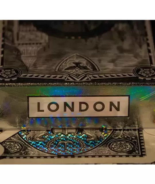 London Diffractor Silver – Cărți de joc premium | Emagie.ro