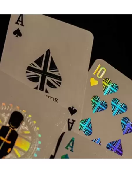 London Diffractor Silver – Cărți de joc premium | Emagie.ro