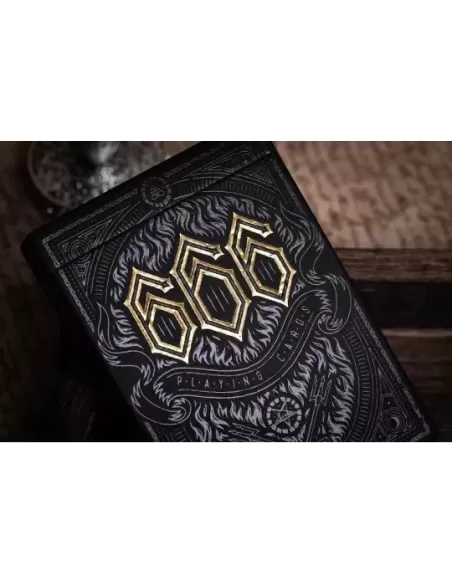 666 Gold Foil by Riffle Shuffle – Cărți de joc premium | Emagie.ro