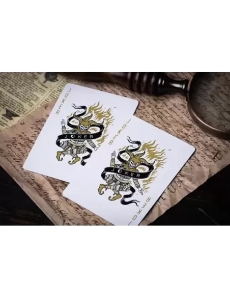 666 Gold Foil by Riffle Shuffle – Cărți de joc premium | Emagie.ro