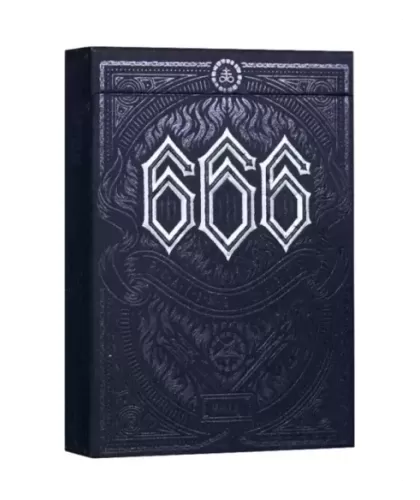 666 Silver Foil by Riffle Shuffle – Cărți de joc premium | Emagie.ro