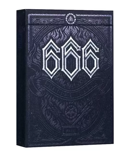 666 Silver Foil by Riffle Shuffle – Cărți de joc premium | Emagie.ro