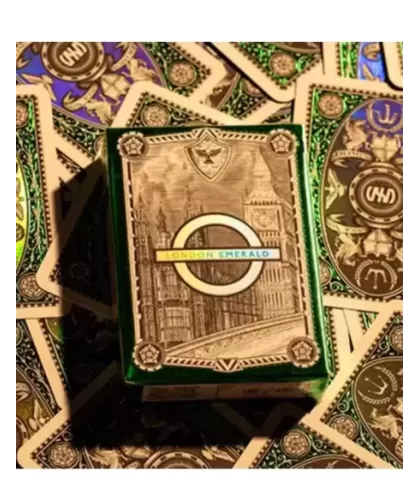 London Diffractor Emerald – Premium Playing Cards | Emagie.ro