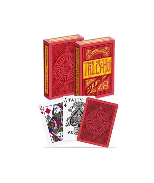 Tally-Ho Red Circle MetalLuxe – Cărți de joc premium | Emagie.ro