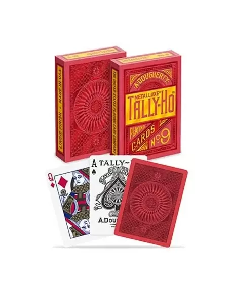Tally-Ho Red Circle MetalLuxe – Cărți de joc premium | Emagie.ro