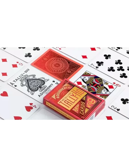 Tally-Ho Red Circle MetalLuxe – Cărți de joc premium | Emagie.ro