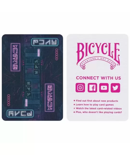 Bicycle Cyberpunk Cyber City – Cărți de joc premium | Emagie.ro