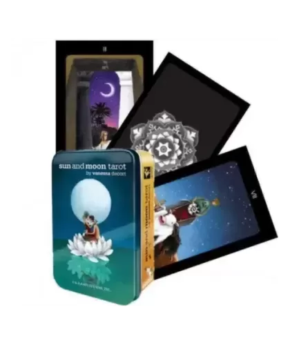 Sun And Moon Tarot In A Tin – Set tarot introspectiv | Emagie.ro