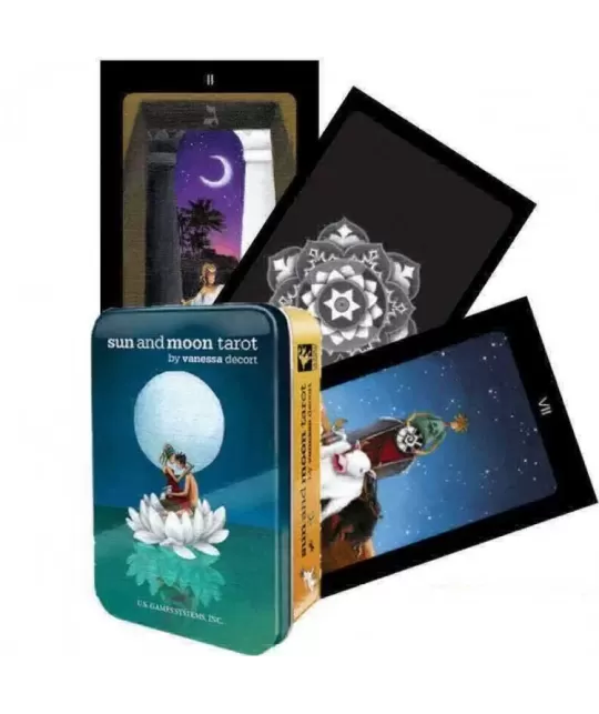 Sun And Moon Tarot In A Tin – Set tarot introspectiv | Emagie.ro