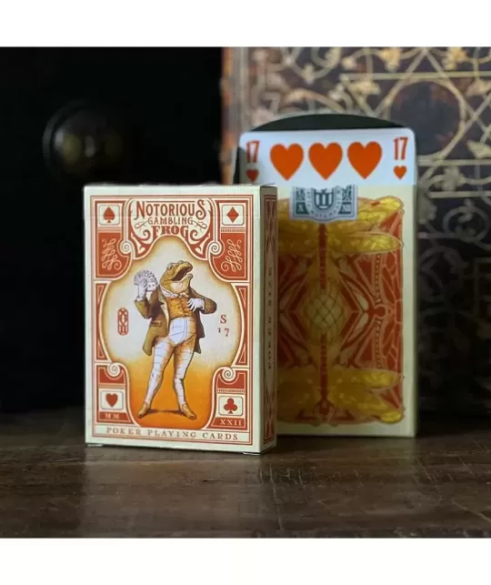 Notorious Gambling Frog Orange by Stockholm17 – Cărți de joc premium | Emagie.ro