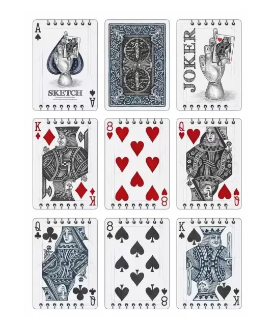 Bicycle Sketch – Premium Playing Cards | Emagie.ro