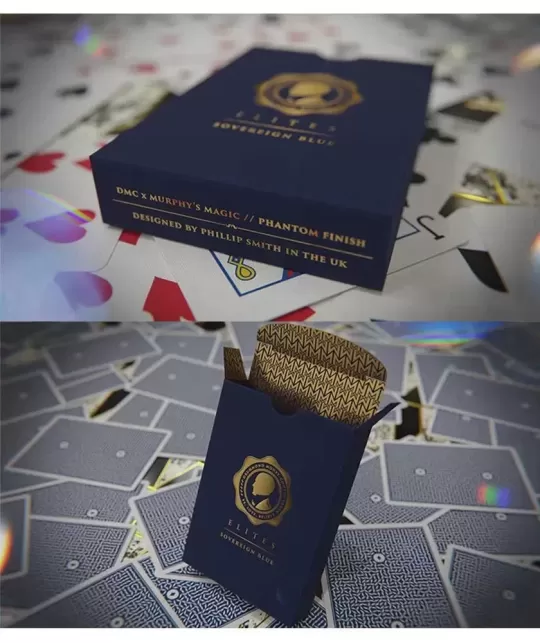 DMC ELITES V4 Sovereign Blue Marcate – Cărți de joc premium | Emagie.ro