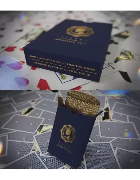 DMC ELITES V4 Sovereign Blue Marcate – Cărți de joc premium | Emagie.ro