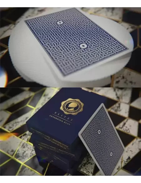 DMC ELITES V4 Sovereign Blue Marcate – Cărți de joc premium | Emagie.ro
