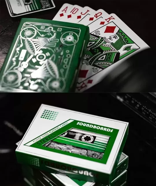 Soundboards V4 Green Riffle Shuffe – Cărți de joc premium | Emagie.ro