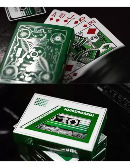 Soundboards V4 Green Riffle Shuffe – Cărți de joc premium | Emagie.ro