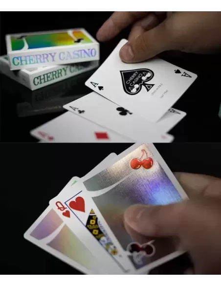 Cherry Casino Sands Mirage Holographic – Cărți de joc premium | Emagie.ro