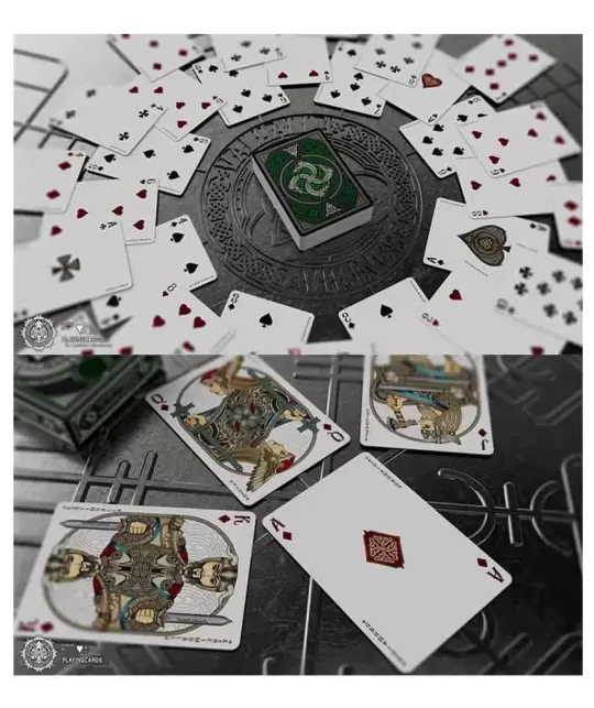 Valhalla Viking Emerald Standard – Cărți de joc premium | Emagie.ro