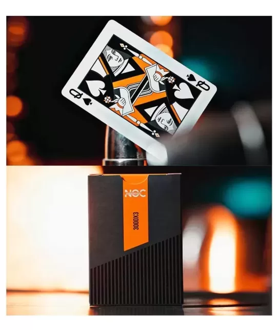 NOC3000X3 Black Orange Human – Cărți de joc premium | Emagie.ro