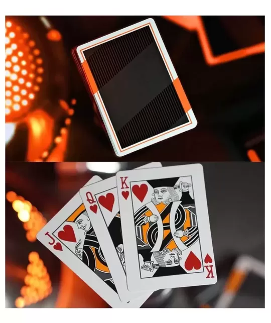 NOC3000X3 Black Orange Human – Cărți de joc premium | Emagie.ro