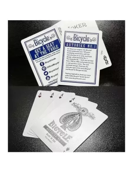 Bicycle Foil AutoBike No. 1 Blue – Premium Playing Cards | Emagie.ro