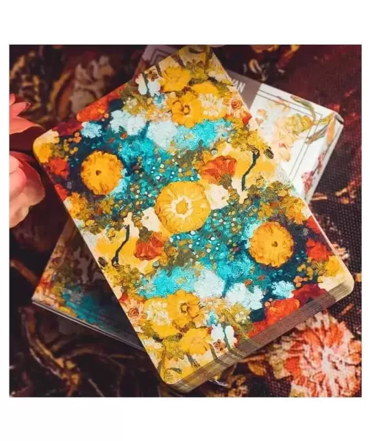 Van Gogh Zinnias Borderless – Premium Playing Cards | Emagie.ro