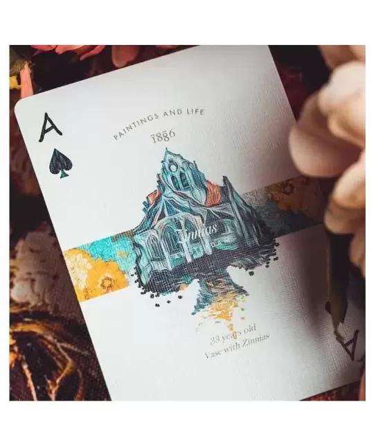 Van Gogh Zinnias Borderless – Premium Playing Cards | Emagie.ro