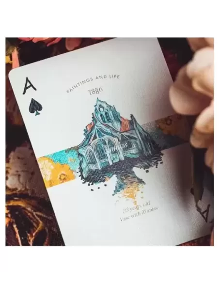 Van Gogh Zinnias Borderless – Premium Playing Cards | Emagie.ro