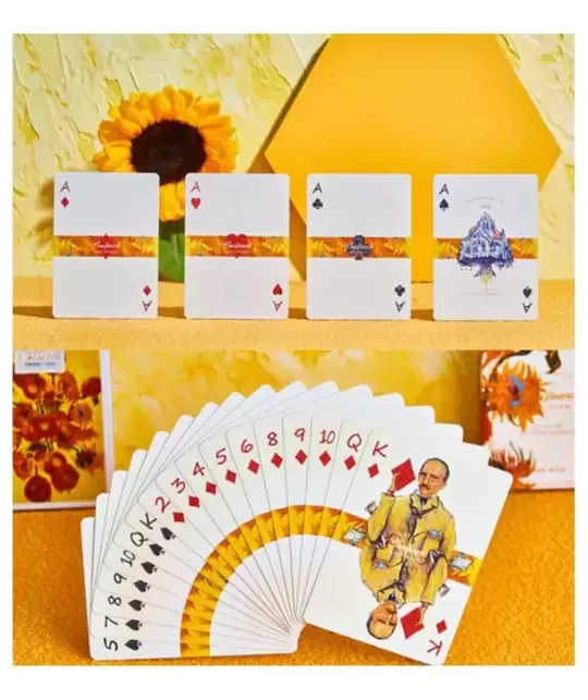 Van Gogh Sunflowers Borderless – Cărți de joc premium | Emagie.ro