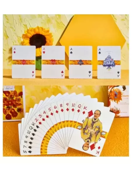 Van Gogh Sunflowers Borderless – Cărți de joc premium | Emagie.ro