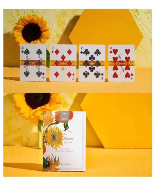 Van Gogh Sunflowers Borderless – Cărți de joc premium | Emagie.ro