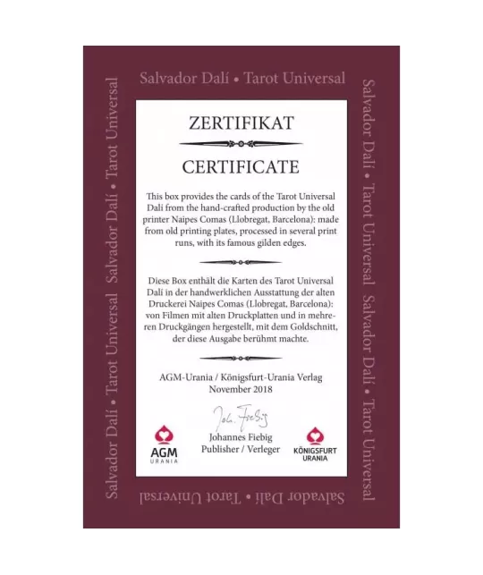 Salvador Dali Universal Tarot Gold Edition – Set tarot premium | Emagie.ro
