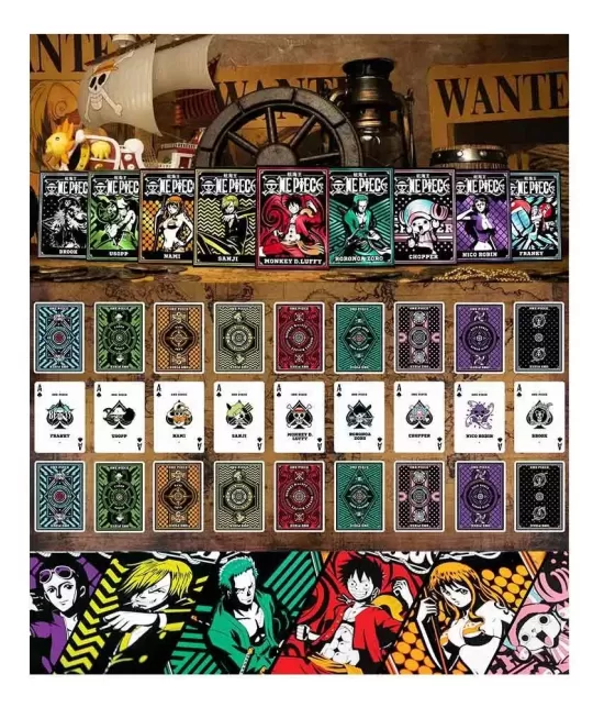 One Piece 9 Decks Set Exclusive Foiled Collection – Cărți de joc premium | Emagie.ro