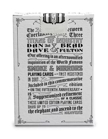 Smoke and Mirrors 15th Anniversary Ed. Smoke White – Cărți de joc premium | Emagie.ro