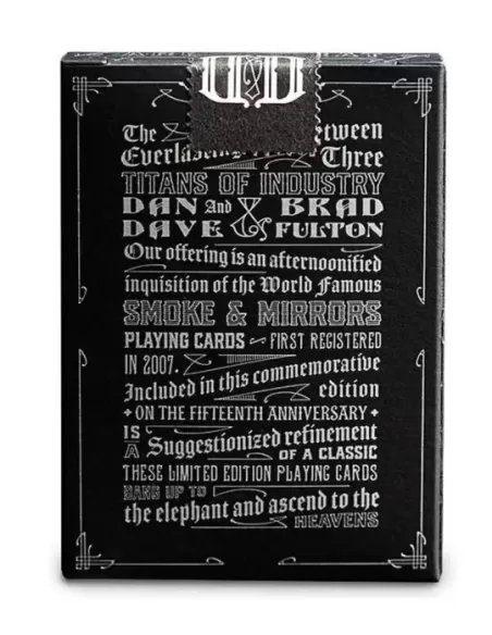 Smoke and Mirrors 15th Anniversary Ed Smoke Black – Cărți de joc premium | Emagie.ro