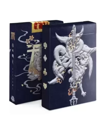 Sumi Kitsune Myth Maker Blue Craft Letterpressed Tuck – Cărți de joc premium | Emagie.ro