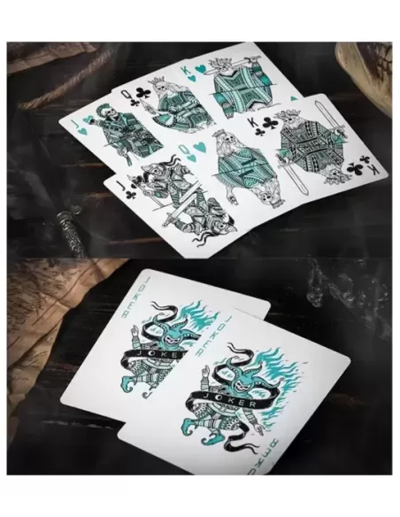 666 V4 Cyan – Cărți de joc premium | Emagie.ro