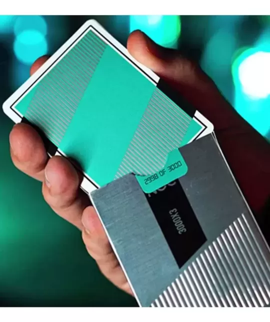 Limited NOC3000X3 Silver Teal – Cărți de joc premium | Emagie.ro