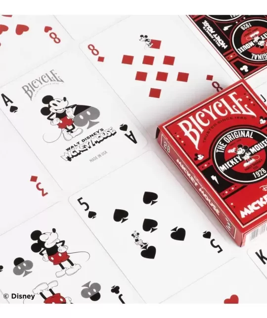 Bicycle Disney Classic Mickey Mouse Red – Cărți de joc premium | Emagie.ro