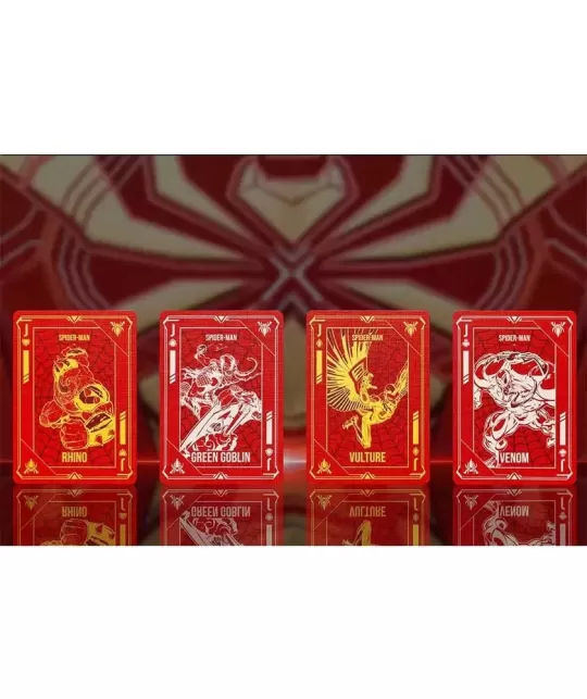 Spider-Man Iron Spider Armor Crimson – Premium Playing Cards | Emagie.ro