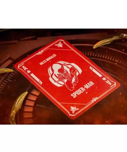 Spider-Man Iron Spider Armor Crimson – Premium Playing Cards | Emagie.ro