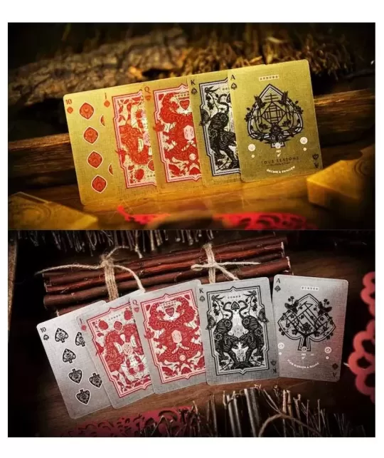 The Four Seasons Wooden Boxset – Cărți de joc premium | Emagie.ro