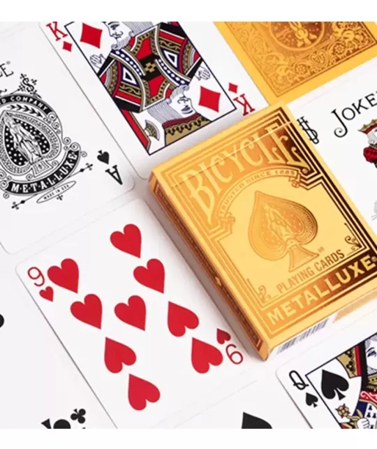 Bicycle Metalluxe Orange – Cărți de joc premium | Emagie.ro